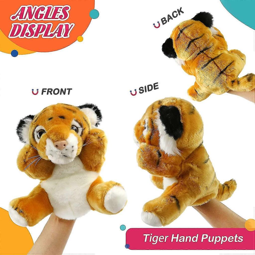 Tiger Hand Puppet Zoo Animal Puppets Jungle Friends Plush Toy For Imaginative