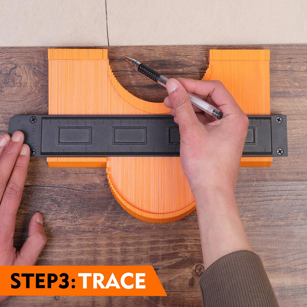 Деревянный профильный шаблон для формирования кромок, плиточный, для измерения дерева, линейка с фиксатором, 10 дюймов