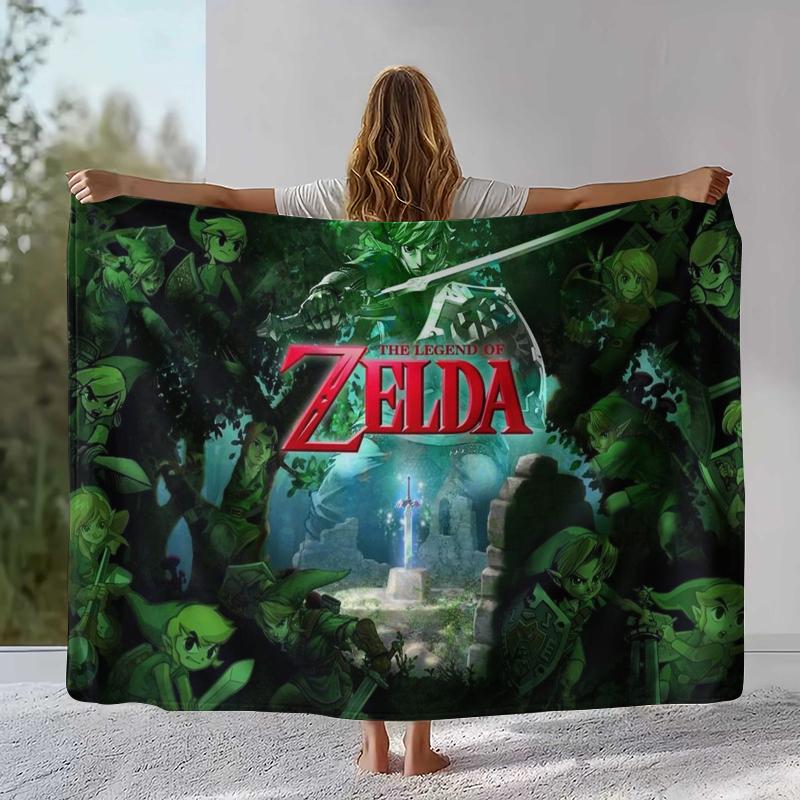 Ретро Z-Zelda Мультяшный Линк Игры Фланелевое Одеяло, Ультра Мягкий Теплый Плюшевый Плед для Дома Спальни Кровати Дивана Походного Пикника Ребенка