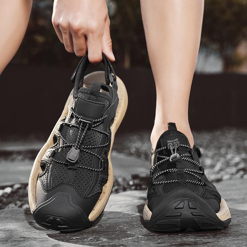 Fashion Men's Breathable Shoes Fashion Men's Casual Sandals Outdoor Non Slip Beach Sandals Men Walking Shoes All-match Luxury Sandals