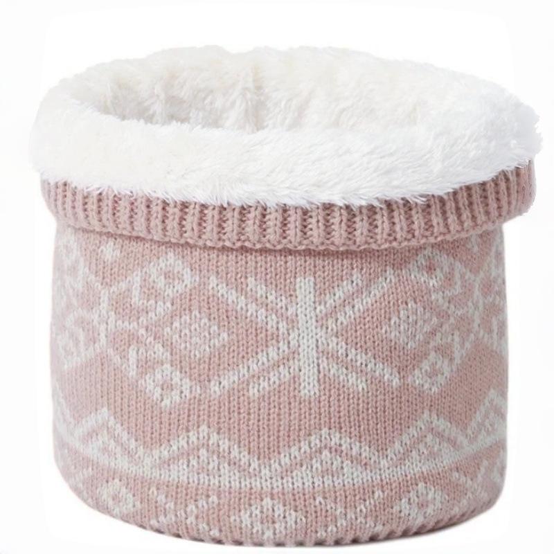 Unisex Winter Scarf Neck Warmer Thickened Fleece Outdoor Cycling Face Mask Versatile Knitted Neck Protection Overhead Scarf