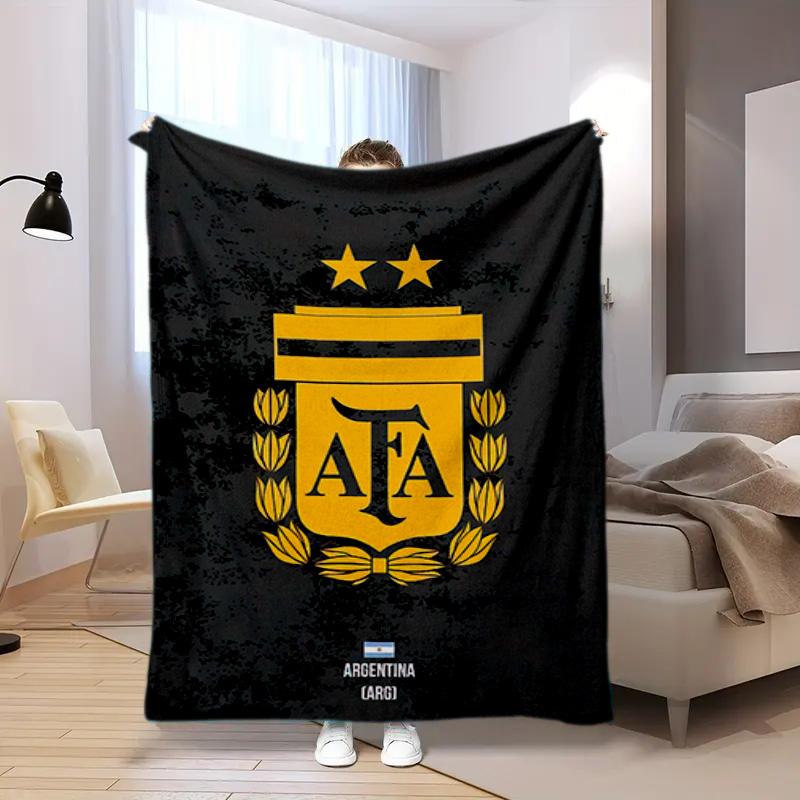 1PC Football pattern blanket, all season lightweight home office outdoor nap multifunctional blanket