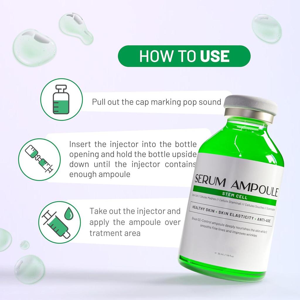 Контроль Ампула стволовых клеток микроиглы с антивозрастной эссенцией, омолаживающая и подтягивающая жидкость для кожи