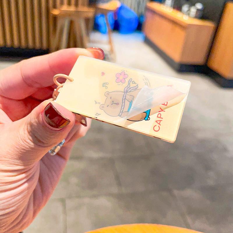 Cute Cartoon Acrylic Keychain Adorable Capybara Design For Backpacks And Bags