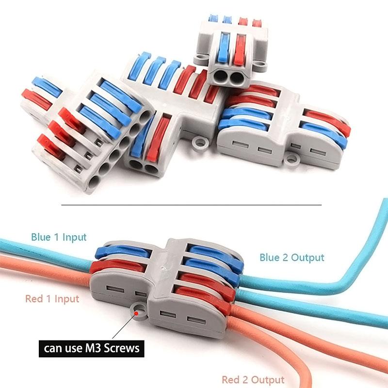 Быстрый разветвитель 2 входа 4/6 выхода 3 входа 6/9 выхода Разъем для проводов Универсальный разъем для проводного кабеля Вставной клеммный блок для проводника