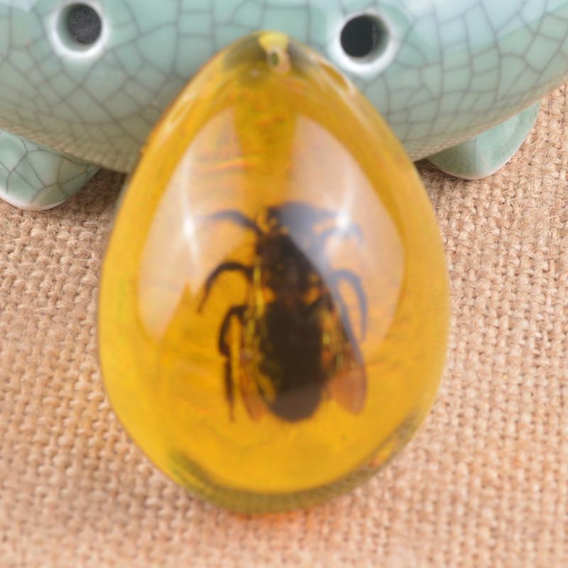 Янтарная бабочка, насекомое, каменный кулон, ожерелье, ручная полировка, подарок