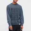 Uniqlo Свитшот унисекс с принтом в виде мультяшного узора, коллаборация с Keith Haring, круглый вырез, темно-серый 446372-08