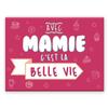 [A3617] - Ceramic Magnet 'Mamie' Pink (with Grandma It's the Good Life) - 8x6cm
