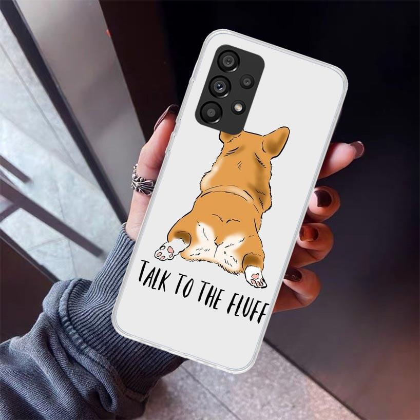 Cartoon Corgi Cute Dog Phone Case for Samsung Galaxy A15 A25 A35 A55 A14 A24 A34 A54 A13 A23 A33 A53 A12 A22 A32 A52 A05S A04S A