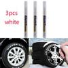 3pcs White Paint Pen Tyre Marker Paint Pen For Bike Car Waterproof Permanent Marker Pen For Wheel Tire, Metal Glass Cardboard