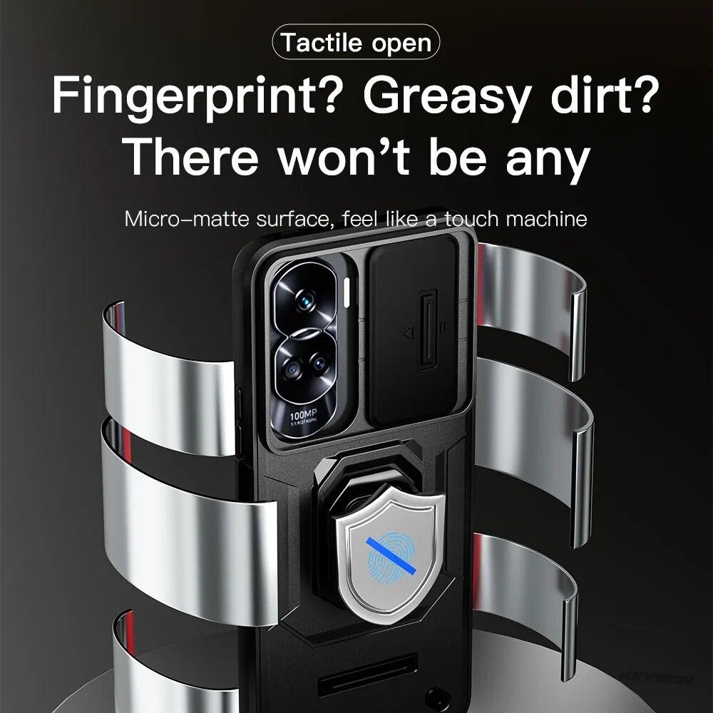 KEYSION Противоударный защитный чехол для Honor 90 90 Lite 5G, защитное кольцо для объектива камеры, чехол-подставка для телефона для Huawei Honor 90 5G