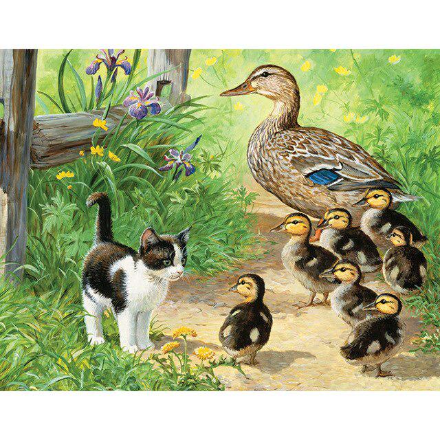 Собака DIY 5D алмазная живопись полная круглая дрель мультфильм животное Алмазная вышивка набор для вышивки крестом горный хрусталь мозаичная Наклейка на стену