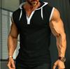 European and American Style Men's Summer Waistcoat Hooded Sleeveless Vest Fashion Casual Tank Top