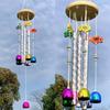 Colorful European Style Solid Wood Wind Chime Wall Aluminum Tube Balcony Hanging Door Decoration Gift Wind Chime