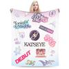 Супертеплое детское декоративное одеяло-плед с рисунком 'Кошачий глаз', K-pop, музыкальный плед, фланелевое покрывало для кровати в гостиную, оригинальное покрывало для дивана-кровати