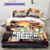 Постельное белье с узором Grand Theft Auto, Комплект с одеялом, Пододеяльник, Наволочка, Домашний подарок на день рождения (1 пододеяльник + 2 наволочки, без наполнителя)