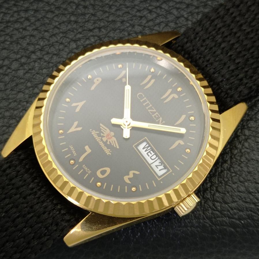 ВОССТАНОВЛЕННЫЕ МУЖСКИЕ ЧАСЫ CITIZEN AUTOMATIC 8200 JAPAN ARABIC С ЧЕРНЫМ ЦИФЕРБЛАТОМ a427236-2
