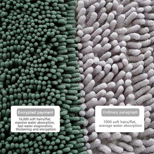 Домашний коврик для ванной, синель, водопоглощающий плюшевый коврик для ванной комнаты, коврик для входной двери, нескользящий коврик для туалета