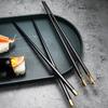 5 Pairs Zinc Zinc Alloy Sushi Chopsticks Reusable Kitchen Chopsticks Janpanese Chopsticks Set  Noodle
