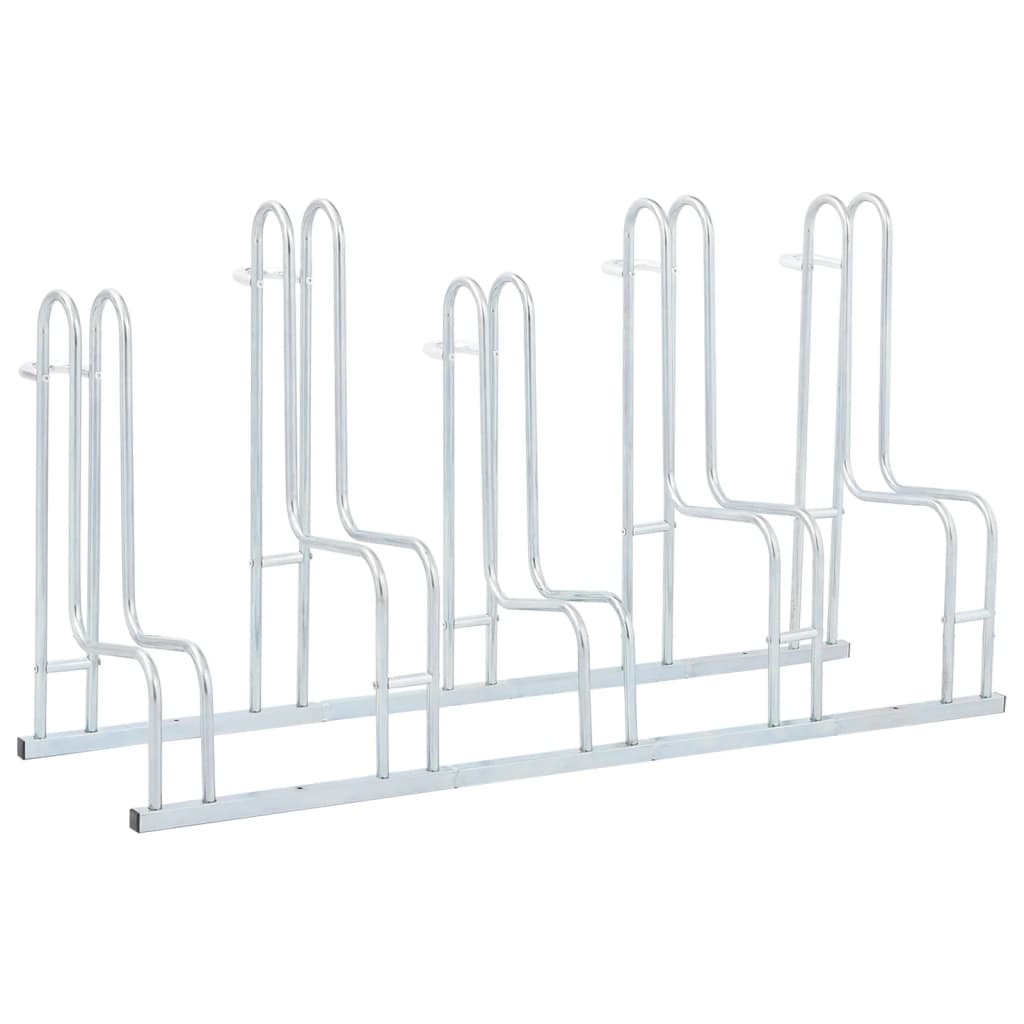 5 Bike Freestanding Bike Stand Galvanized Steel