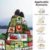 1PC Christmas, ornamentsOutdoor Flannel Blanket - Soft Plush Decor for Picnics, camping, Bedroom, Playroom, Office, or Lunch Break 1366A