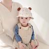Baby and Toddler Pot Hat Spring and Autumn New Style Small Bear Cute Baby Fisherman Hat Sun Protection Sun Protection Versatile Hat for Boys and Girls