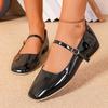 Fashion 2025 Shoes Female Buckle Strap Women's High Heels Fashion Office & Career Pumps Women Square Toe Low Heel Plus Size Shoes Women