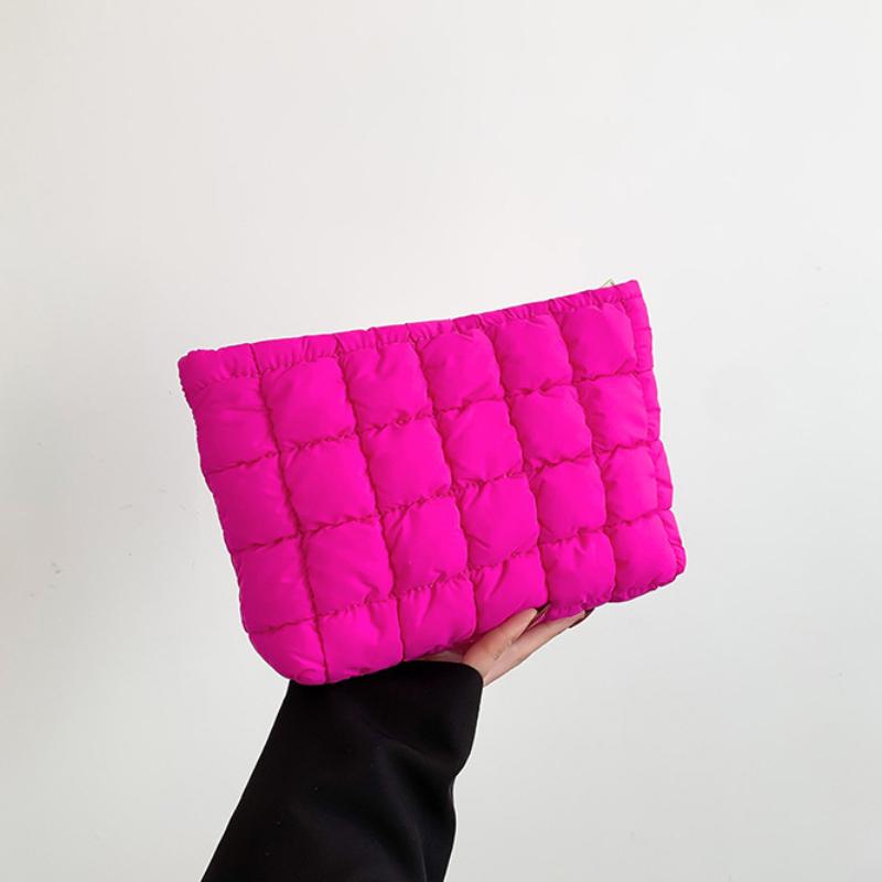 Women Soft Cosmetic Bag Zipper Portable Makeup Storage Clutch Bags Simple Girl Lipstick Toiletry Organizer Small