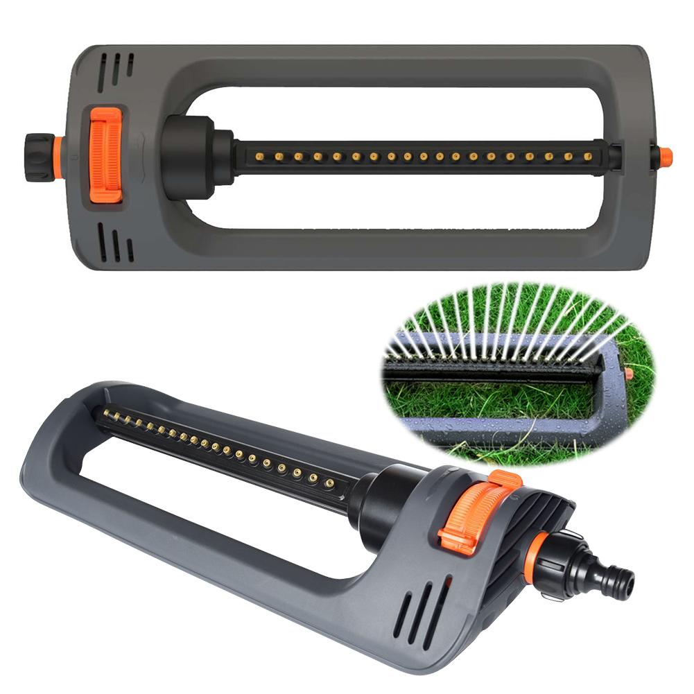 Oscillating Sprinkler 19 Hole Nozzles Water Sprayer For Yard Large Area Lawn Garden Irrigation System Outdoor Watering