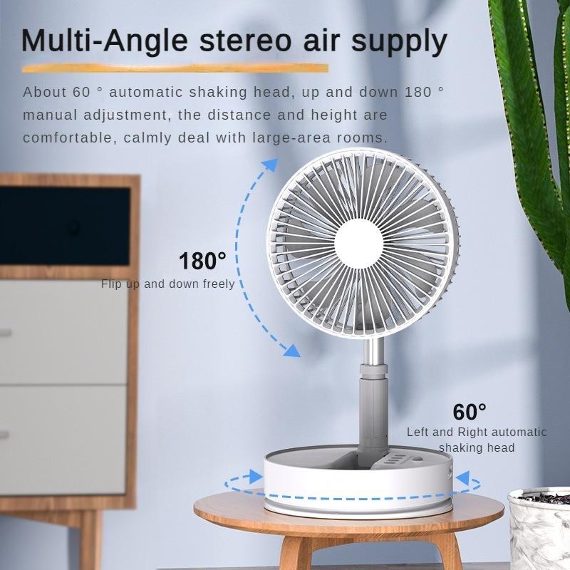 Scalable Multifunctional Electric Fan Household Desktop Folding Fan Portable Outdoor Camping Fan