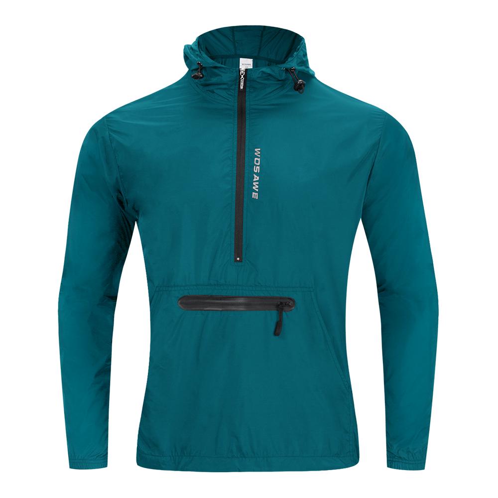 Wosawe Ветрозащитные велосипедные куртки с капюшоном, мужская водонепроницаемая велосипедная одежда, велосипедные трикотажные изделия с длинными рукавами, светоотражающий верх, ветровое пальто