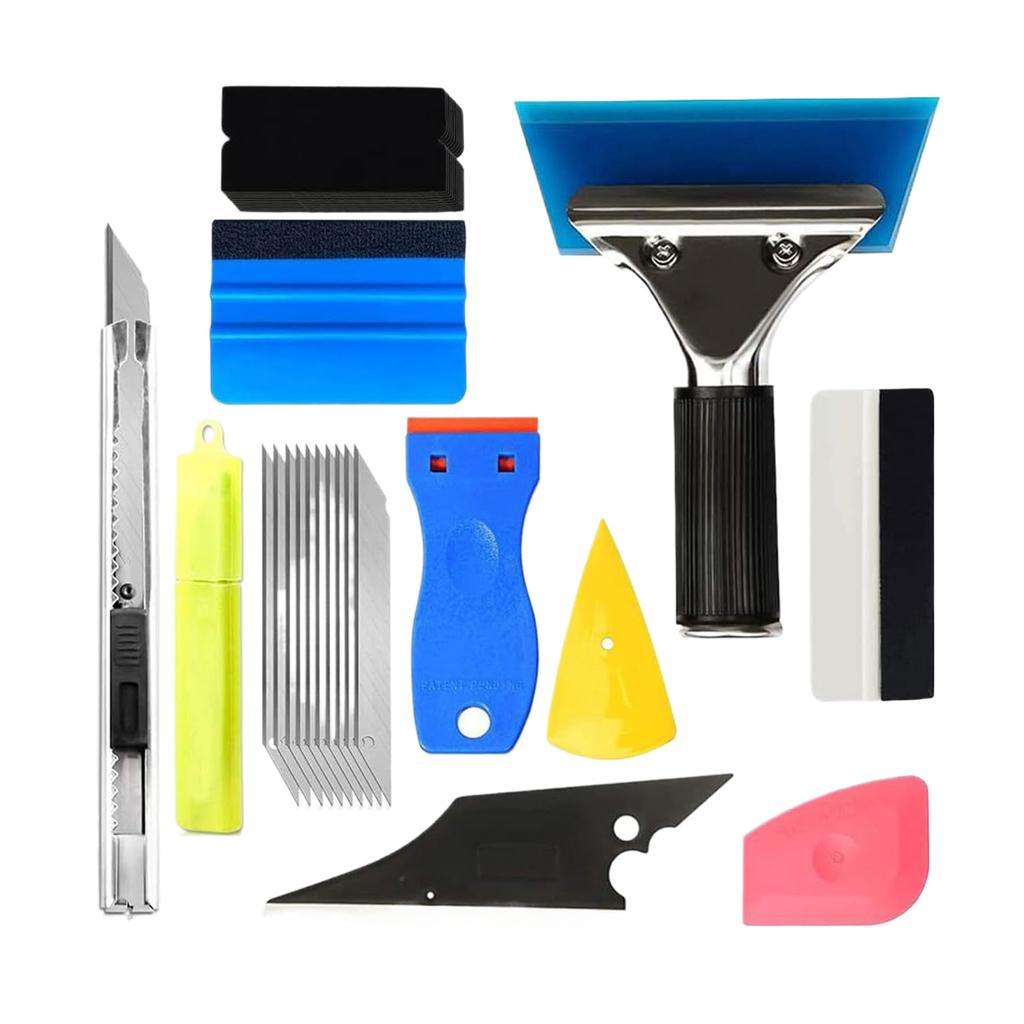 Car Film Wrap Tool Kit Vinyl Spatula Scraper Cutter for Vehicle Window Tint Car Accessories Wrapping Tools Squeegee Set