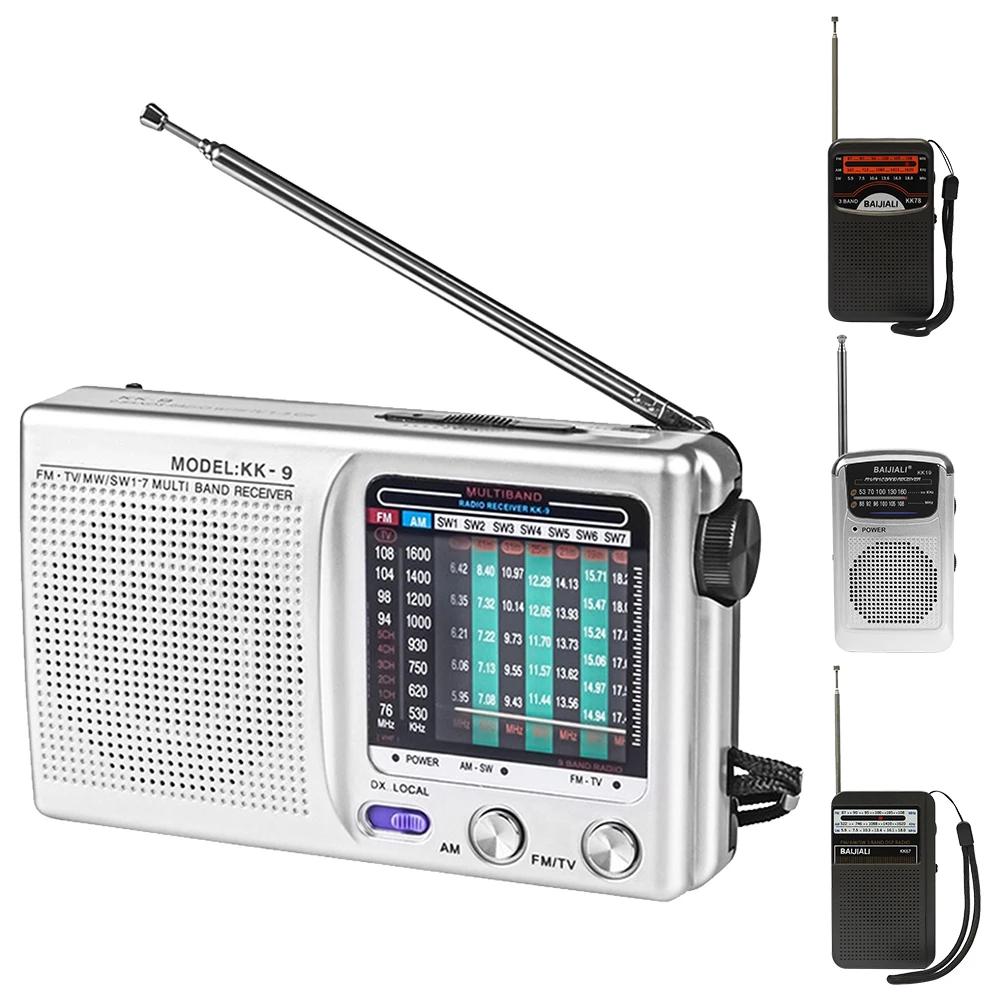 Портативное радио FM AM SW Карманный радиоприемник с указателем LCD Дисплей Радио на батарейках Walkman для использования в помещении, на улице, в чрезвычайных ситуациях