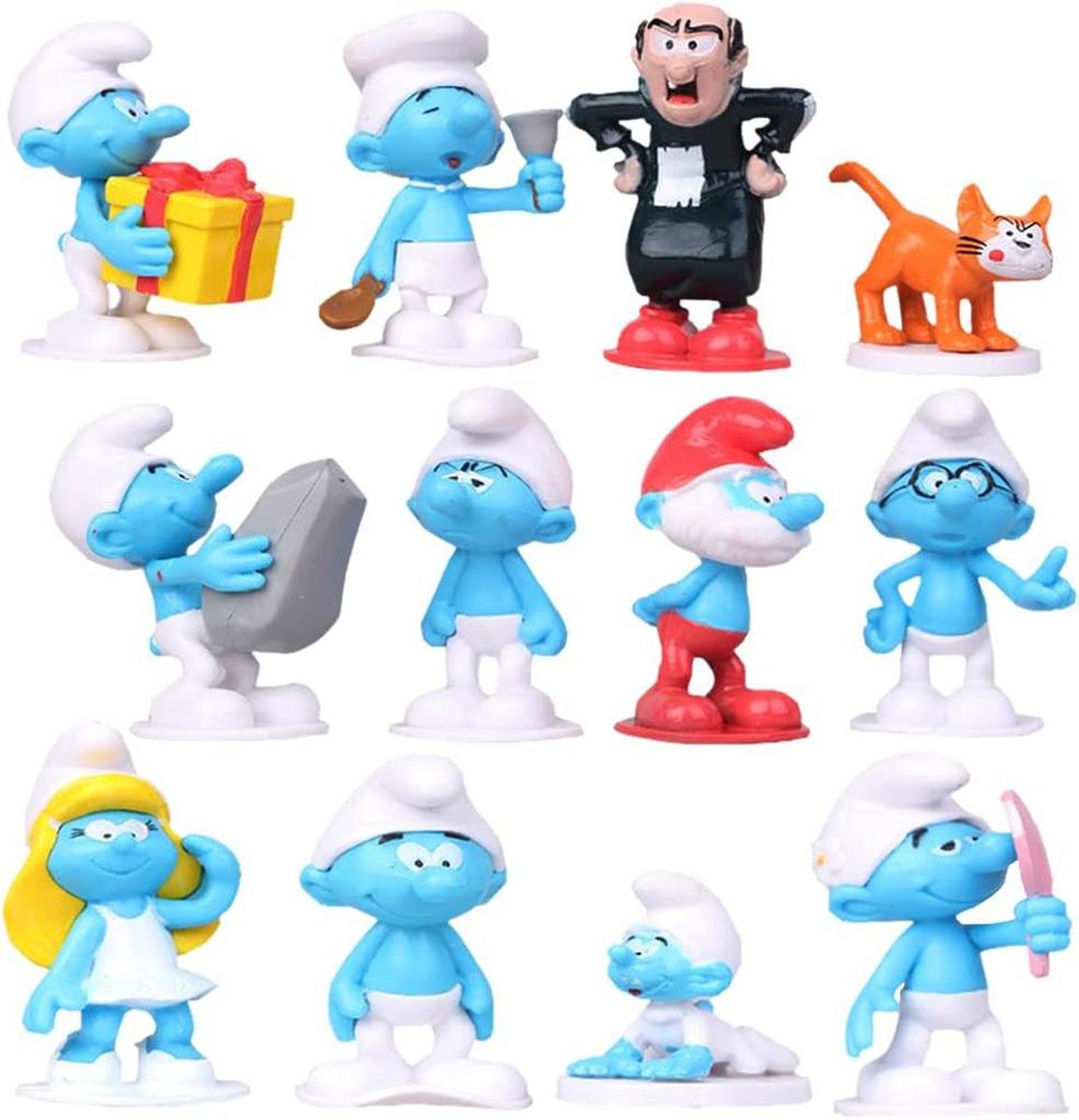 Фигурки Смурфики The Smurfs набор детские игрушки 4,5 см 12 шт