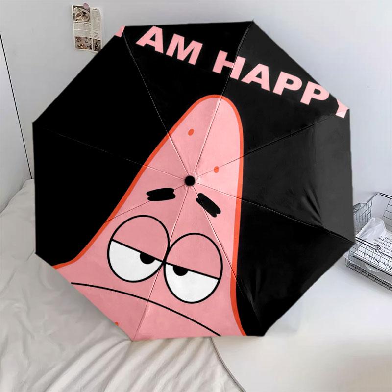 Patrick Star, automatic folding umbrella, portable and foldable design, 8 ribs, a Christmas or birthday gift.