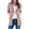 Autumn/Winter V-Neck Cardigan Sweater for Women - Single-Breasted Long Sleeve Knitwear Coat