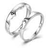 2pcs Sea Open Ring Set Adjustable Personalized Sun Couple Open Ring for Men Women Dating