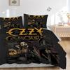 Набор пододеяльников Ozzy Osbourne из 3 предметов - Машинная стирка, Включает 1 пододеяльник и 2 наволочки, Наполнитель не входит в комплект, Всесезонный декор для дома для