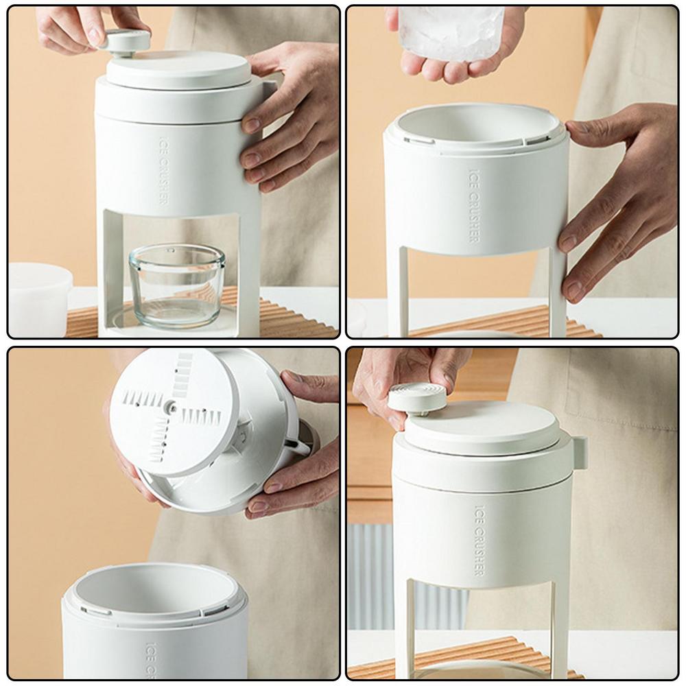 Summer Portable Hand-operated Ice Shaver, Multifunction Ice Crushing Tool for Homemade Fruit Smoothies