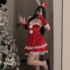 Fun Autumn and Winter Sexy Christmas Outfit Cute Plush Bunny Suspender Sexy Underwear Slim Uniform Set 6219