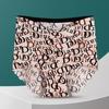 Printed Seamless High Waisted Underwear for Women Made Silk Waist Cinching Hip Lifting Design Large Size Summer Thin Cotton Crotch Triangle Panties