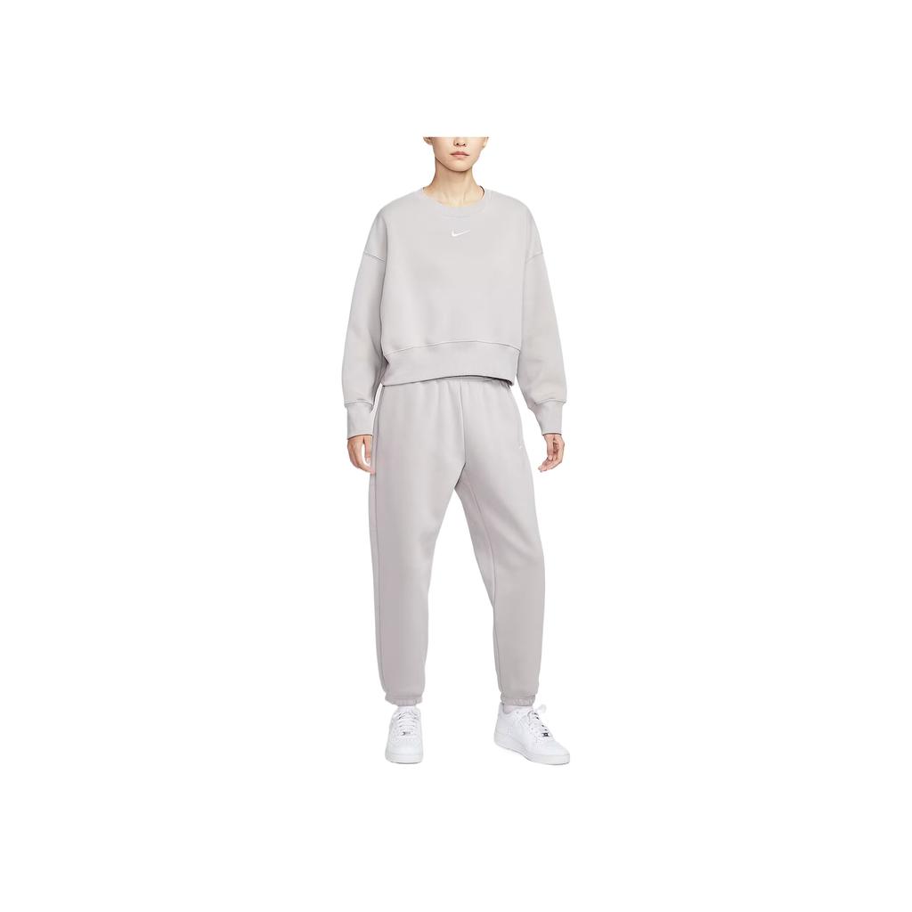 Nike Спортивная одежда Phoenix Fleece Свободный Удобный Свитшот с круглым вырезом и длинными рукавами Женские топы DQ5762009