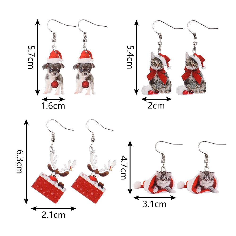 Festive Cartoon Christmas Earrings: Cute, Creative Ear Hooks for a Fun Holiday Atmosphere