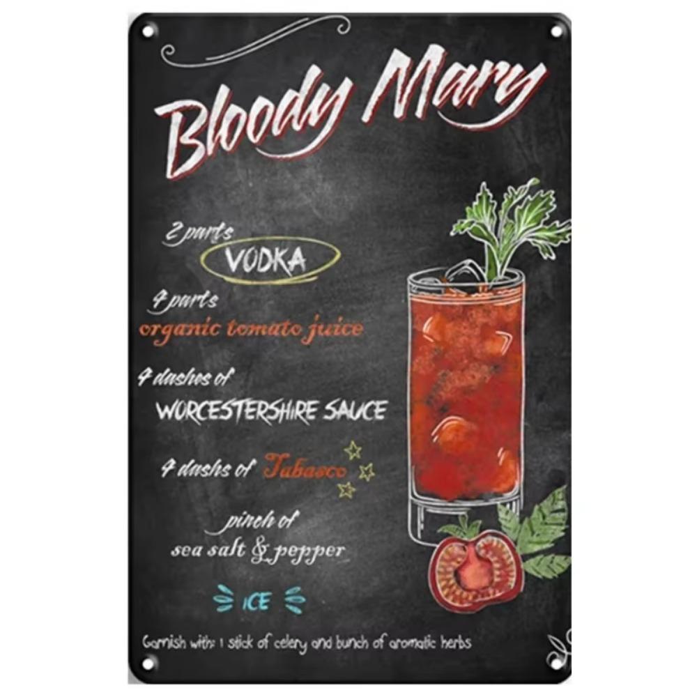 Vintage Cocktail Metal Martini Retro Signs Plaques Plate Poster Popular Bar Club Wall Decorative Room Stickers Decor