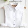 Cotton Fake Collar Shirt Women'S Professional Wear Square Collar Pointed Collar Shirt Collar Fake Collar Decoration