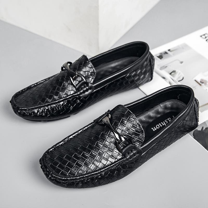 Модная роскошная мужская обувь ручной работы, модные удобные туфли-лоферы без застежек, повседневная мужская деловая обувь, легкая нескользящая обувь для вождения для мужчин