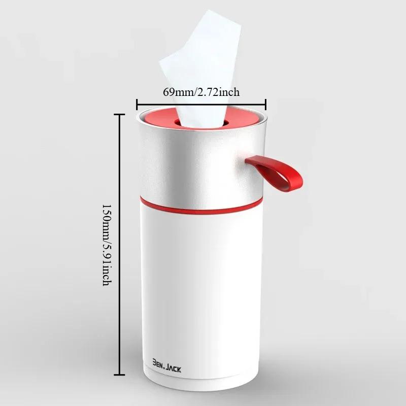 Подвесное украшение в салон автомобиля - Высококачественный металлический цилиндрический держатель для салфеток, Держатель для салфеток из алюминиевого сплава, Аксессуары