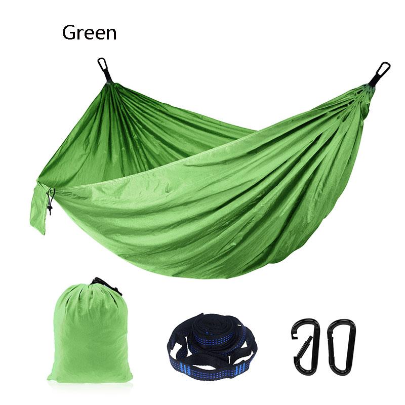 Регулируемые ремни Портативный нейлоновый гамак для одиночного/двойного кемпинга На открытом воздухе Легкий Прочный Высокой вместимости Двор Путешествия Отдых