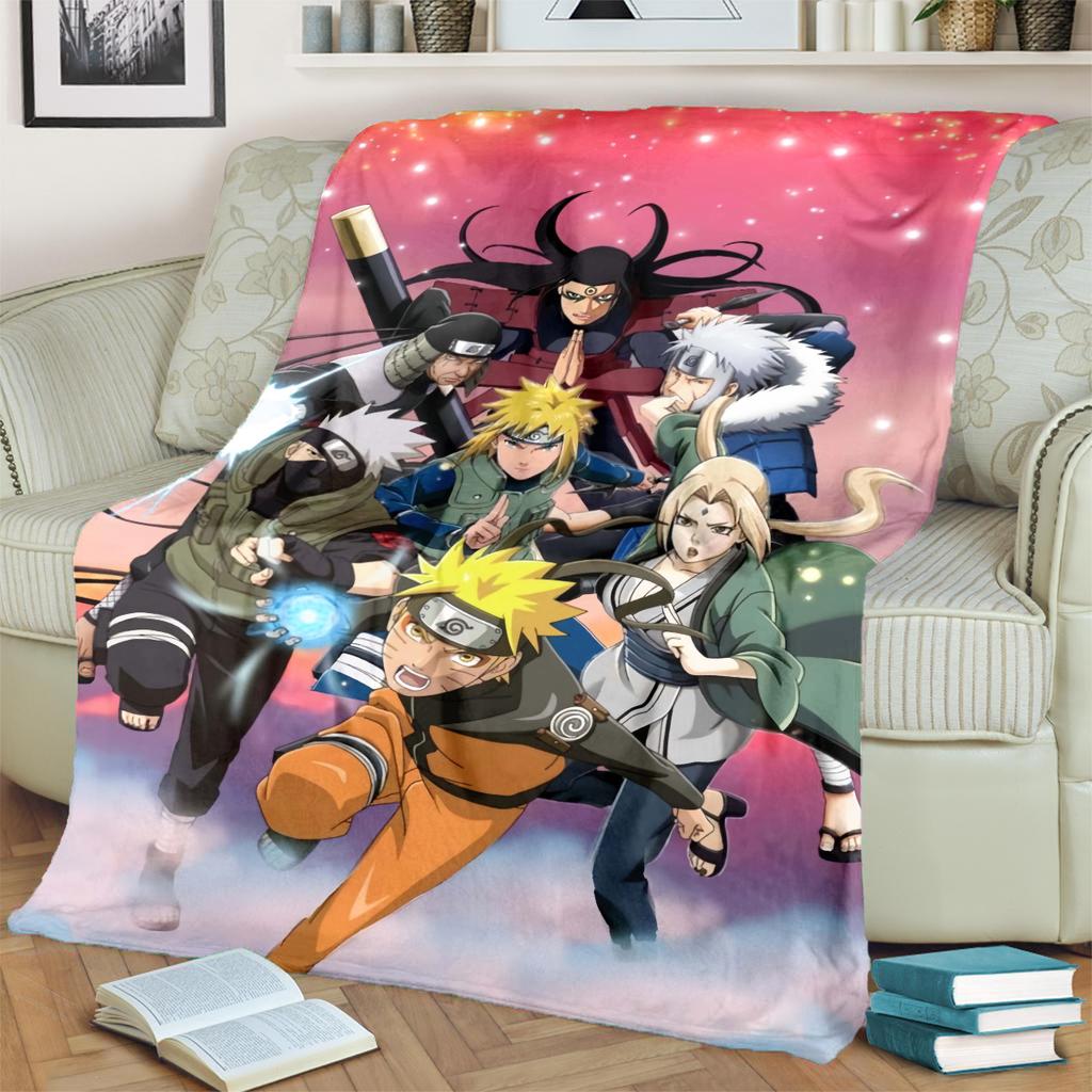 Anime-Print Blanket Warm Comfortable Flannel Blanket for Bedrooms, Sofas, Beds, Chairs, Picnics, Travel -LXR58