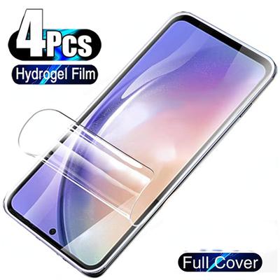 4 шт. гидрогелевая пленка для Samsung Galaxy A54 5G A52 A51 A71 A70 A50 A53 A14 A13 A12 A34 A73 A72 A22 A50 A33 A32 Защитная пленка для экрана
